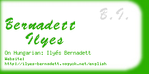 bernadett ilyes business card